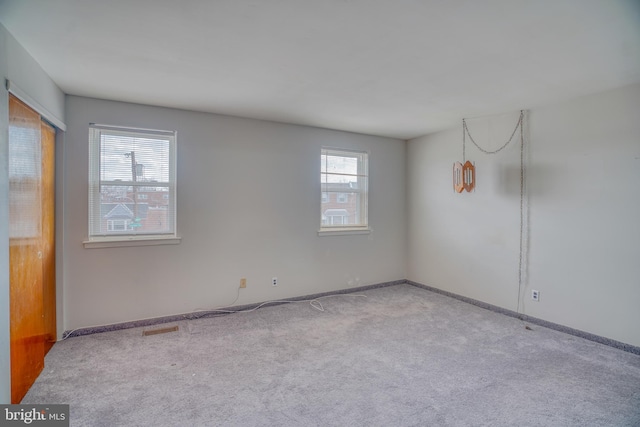 view of carpeted empty room