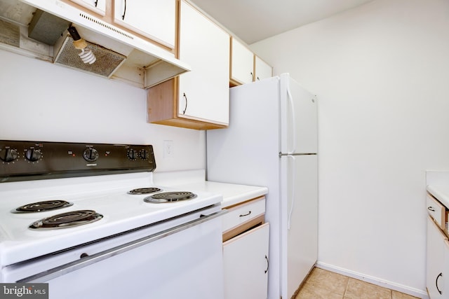 40 Smokewood Ct Unit 200, Stafford, VA 22554 - kitchen featuring light countertops, range with electric cooktop, white cabinets, and under cabinet range hood