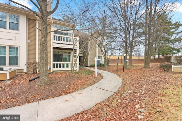 exterior space with a balcony