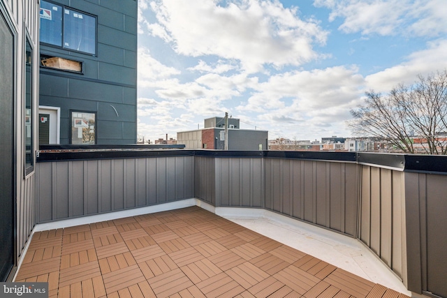 view of patio / terrace with a balcony