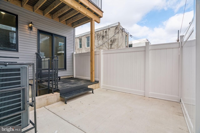 view of patio with fence