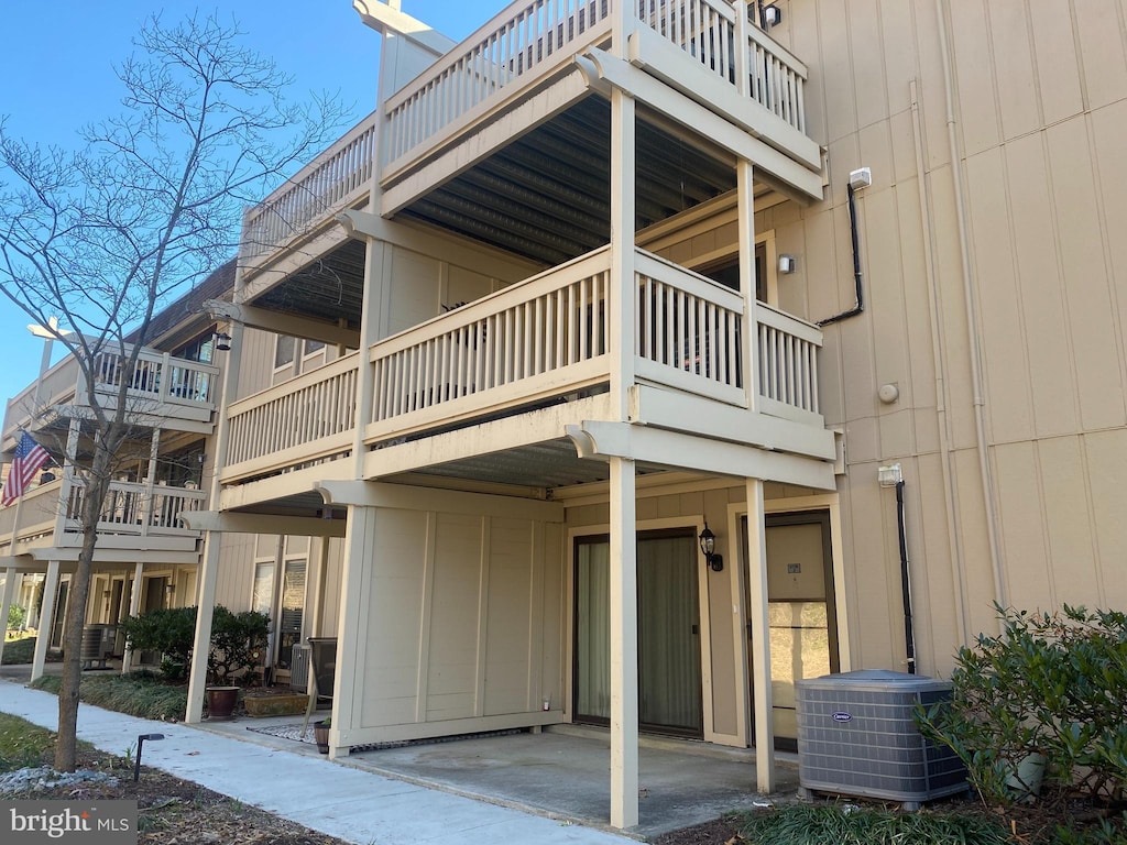 view of home's exterior featuring central air condition unit