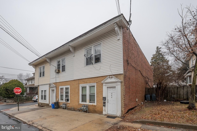 view of front of home with a patio area