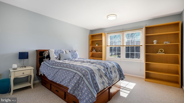 bedroom featuring baseboards and carpet floors