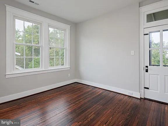 interior space featuring dark hardwood / wood-style floors