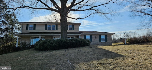 view of property with a front yard