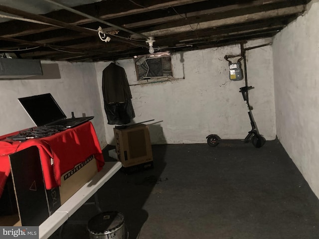 view of basement