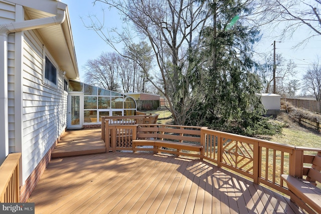 view of wooden deck