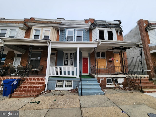 multi unit property with covered porch