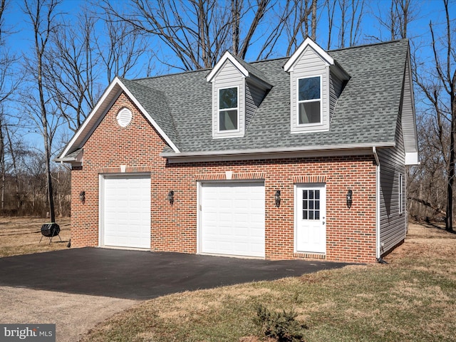 garage with driveway