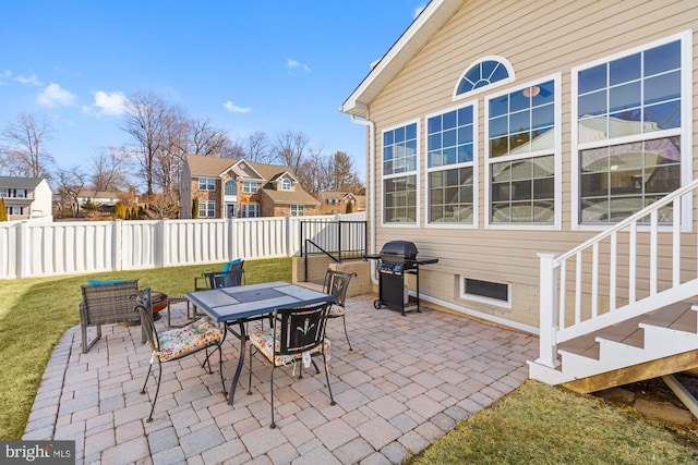 view of patio with grilling area