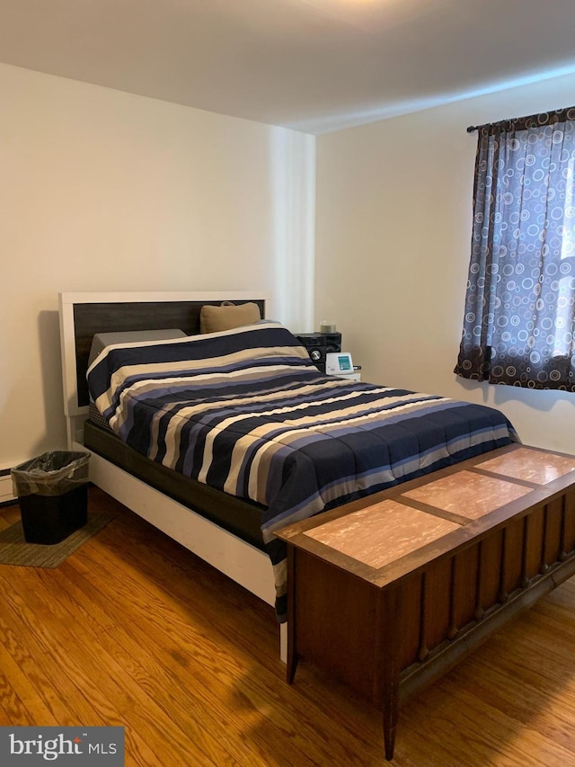 bedroom featuring wood-type flooring