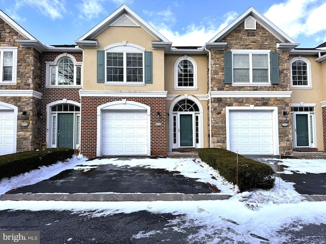 view of property featuring a garage