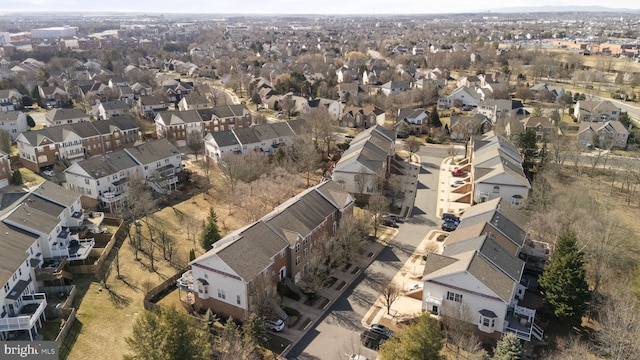 aerial view featuring a residential view