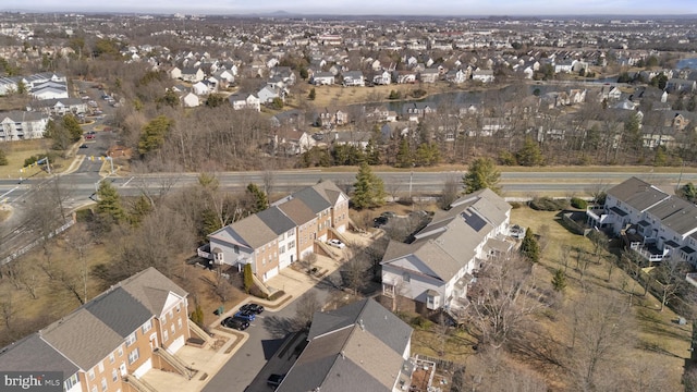 bird's eye view with a residential view