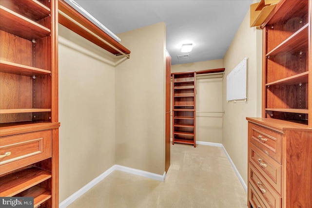 walk in closet featuring visible vents