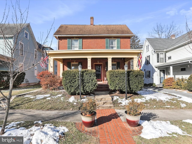 view of front facade with a porch