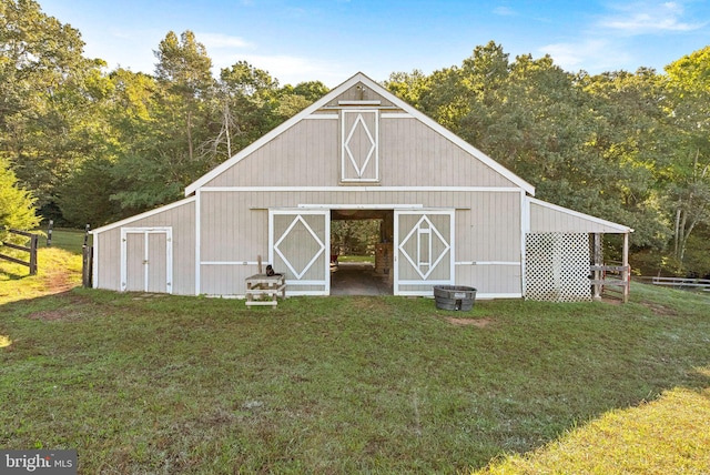 9801 Alydar Ct, Nokesville, VA 20181 - view of barn with a yard and fence