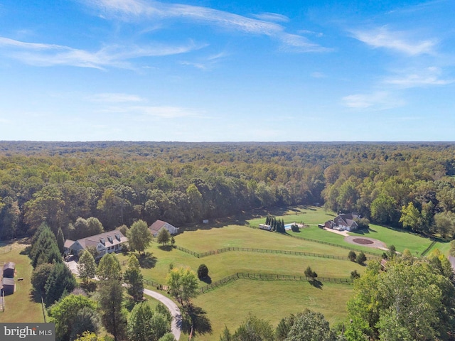 9801 Alydar Ct, Nokesville, VA 20181 - bird's eye view featuring a forest view and a rural view
