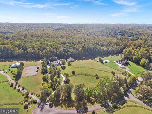 9801 Alydar Ct, Nokesville, VA 20181 - aerial view with a forest view and a rural view