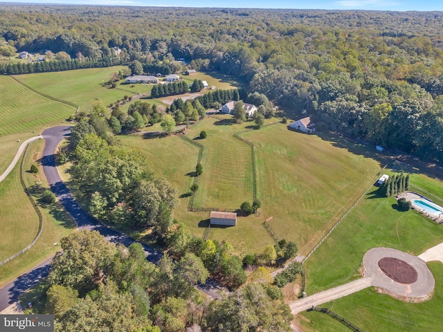 9801 Alydar Ct, Nokesville, VA 20181 - bird's eye view featuring a rural view and a wooded view