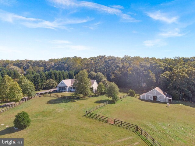 9801 Alydar Ct, Nokesville, VA 20181 - aerial view featuring a rural view and a forest view
