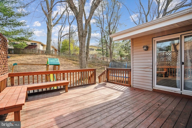 wooden deck with fence