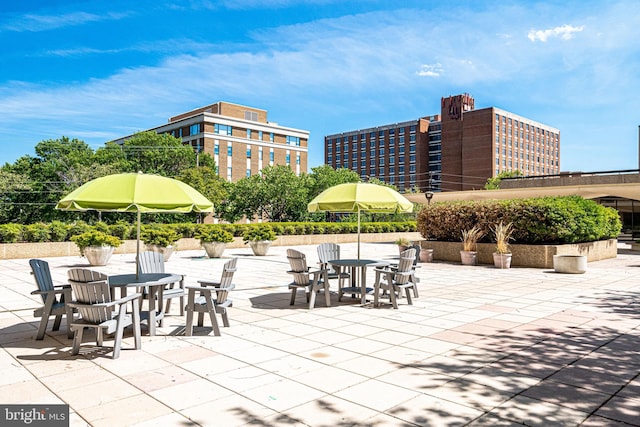 exterior space with outdoor dining area