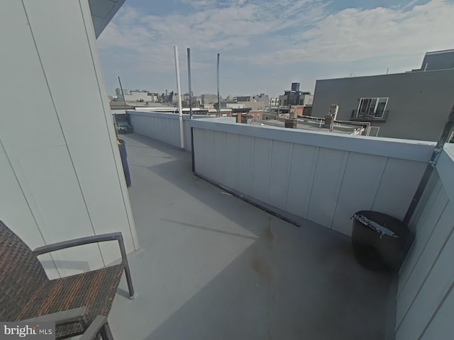 balcony with a view of city