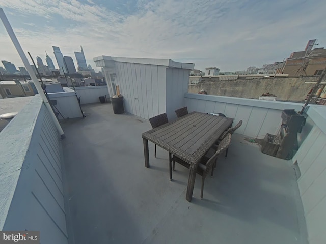 balcony with a view of city