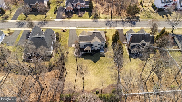 bird's eye view with a residential view