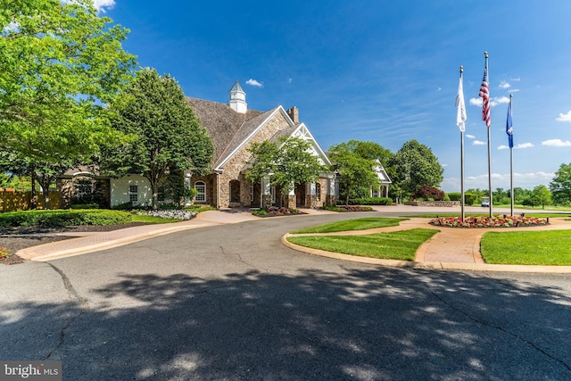 view of front of house featuring stone siding