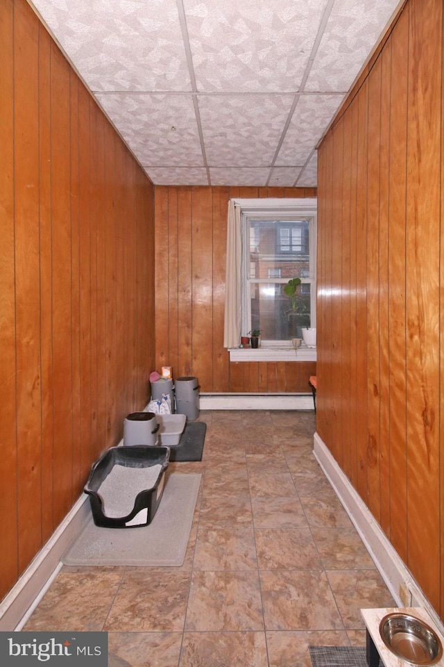 15 N 10th St, Lebanon, PA 17046 - interior space featuring wooden walls and baseboard heating