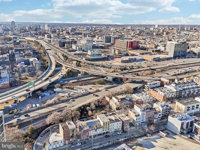 drone / aerial view featuring a view of city