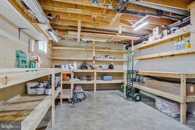 view of storage area
