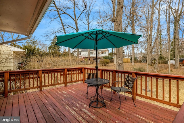 view of wooden deck