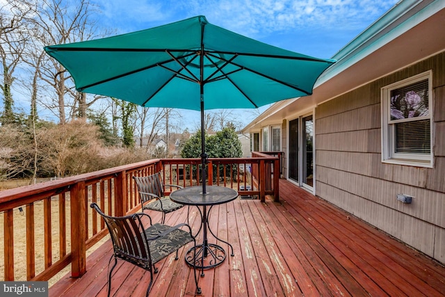 view of wooden terrace