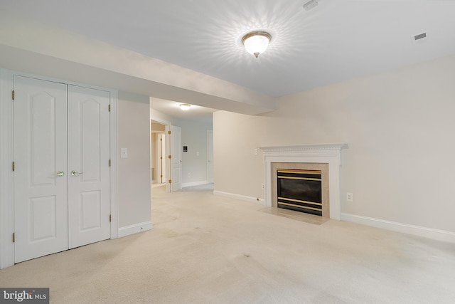 10928 Woodland Falls Dr, Great Falls, VA 22066 - unfurnished living room with baseboards, carpet flooring, and a fireplace