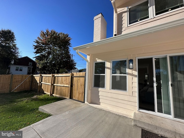 view of patio / terrace with fence