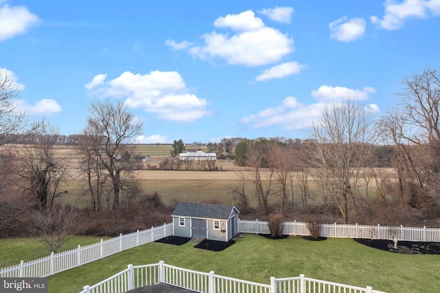 bird's eye view with a rural view