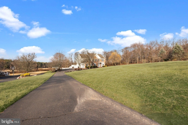 view of road featuring driveway