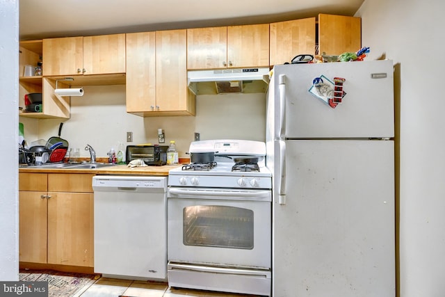 kitchen with white appliances