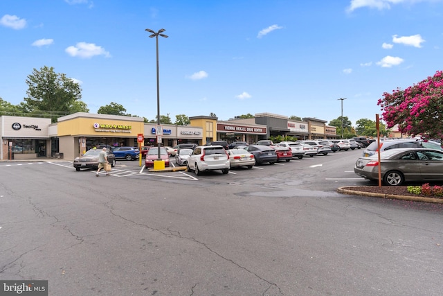 view of uncovered parking lot