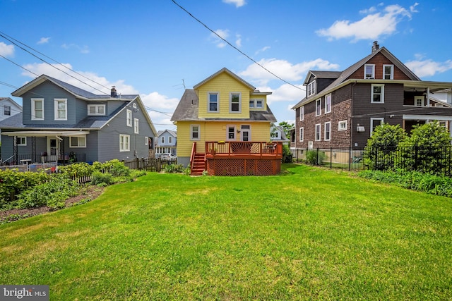 2902 Shirey Ave, Baltimore, MD 21214 - back of house featuring a deck and stairway