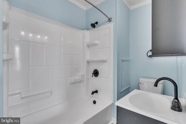 bathroom featuring a sink and shower / bathtub combination