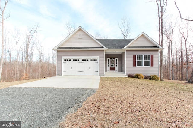 view of front of home featuring a front lawn and a garage