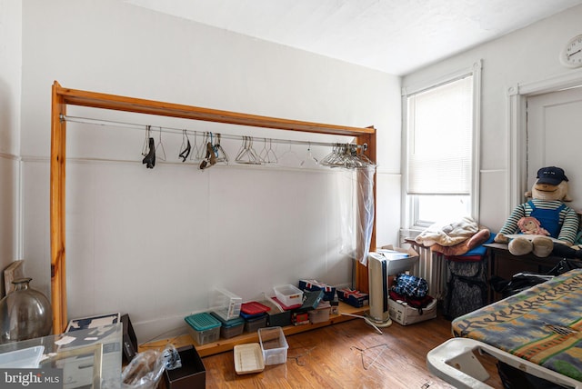 bedroom featuring hardwood / wood-style floors