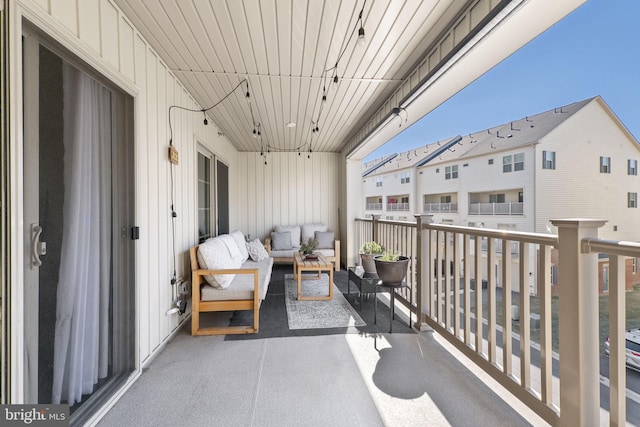 balcony with an outdoor living space