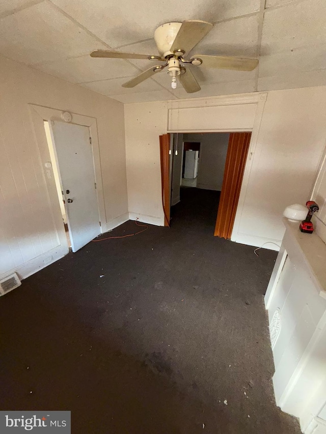 spare room featuring ceiling fan