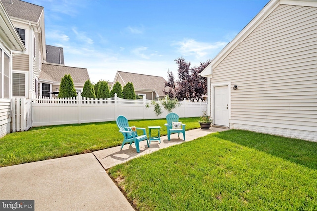 view of yard featuring a patio area